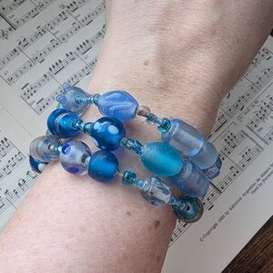 Blue Beaded Bracelet